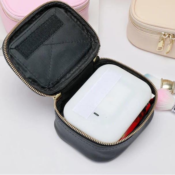 Rechargeable Mini Travel Makeup Bag With LED Mirror.